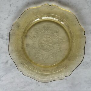 Amber Glass Elegant Glass Plate